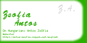 zsofia antos business card