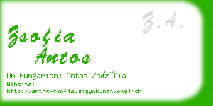 zsofia antos business card